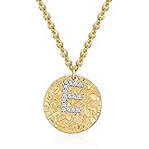 JUDAILY Gold Initial Necklaces for Women, 14K Gold Plated Pendant Name Necklace, Tiny Personalized Dainty Letter A-Z Necklace, Gold Jewelry for Women Gift