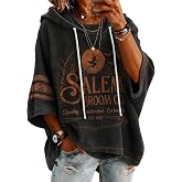 Halloween Sweatshirts for Women Vintage 3/4 Sleeve Crew Neck Hoodies | salem broom company sweatshirt ,why yes i can drive a stick t-shirt women ,problem solved bloody shirt ,Halloween Hoodies