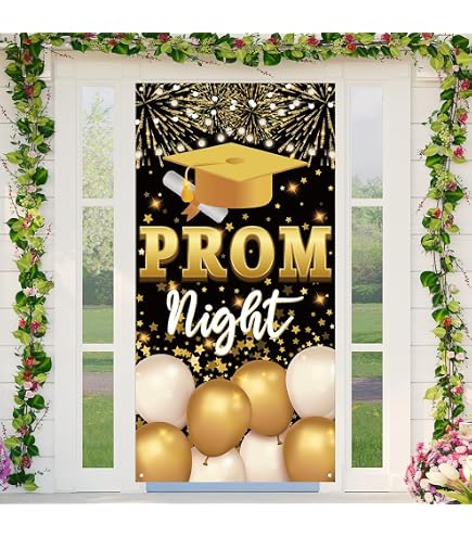 Jiudungs Pink Graduation Banner - 2 Pack, 12x71 Inch, Prom 2025 Decor, Outdoor & Indoor Use - View #3