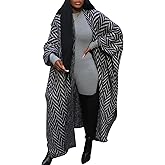 Seltaon Women Long Cardigan Sweaters Oversized Chunky Knit Winter Striped Open Front Sweater Cardigans Outerwear Trendy