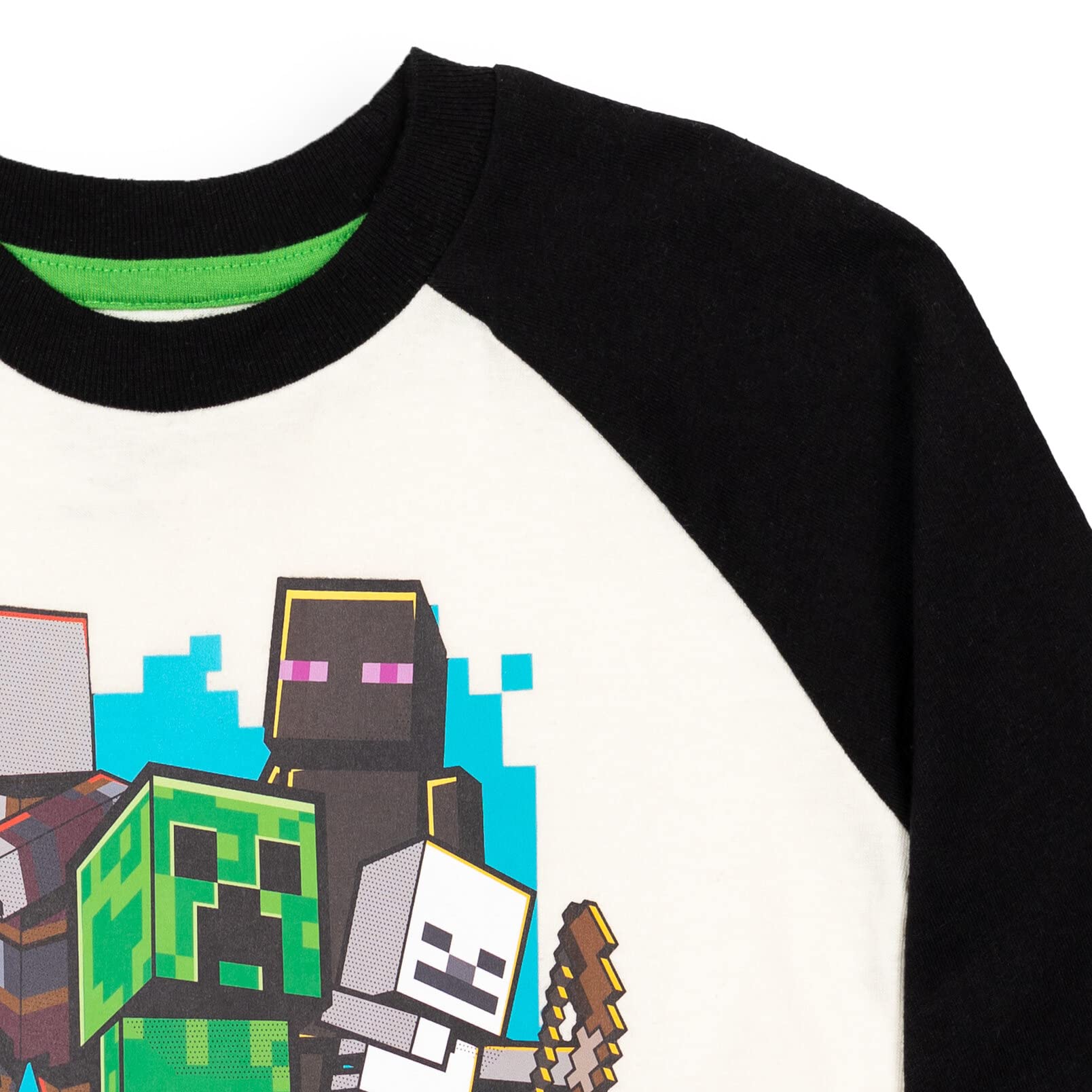 Minecraft 2 Pack Long Sleeve T-Shirts Little Kid to Big Kid Sizes (4-18-20)