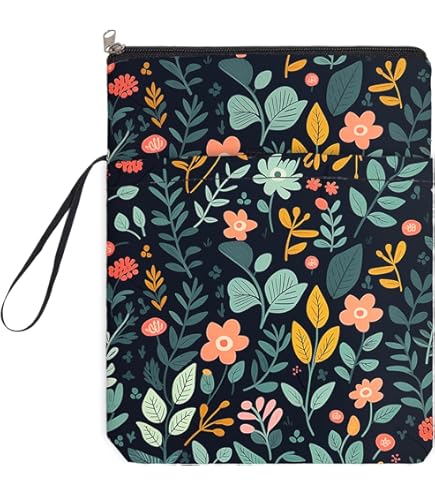 Protège-livre Lavable Avec Poche Et Fermeture - Taille 21.5x28.5cm, Polyester, Design Fille Sur Livres