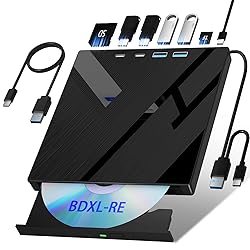 Wbacon 7 in 1 External Blu Ray Drive, External