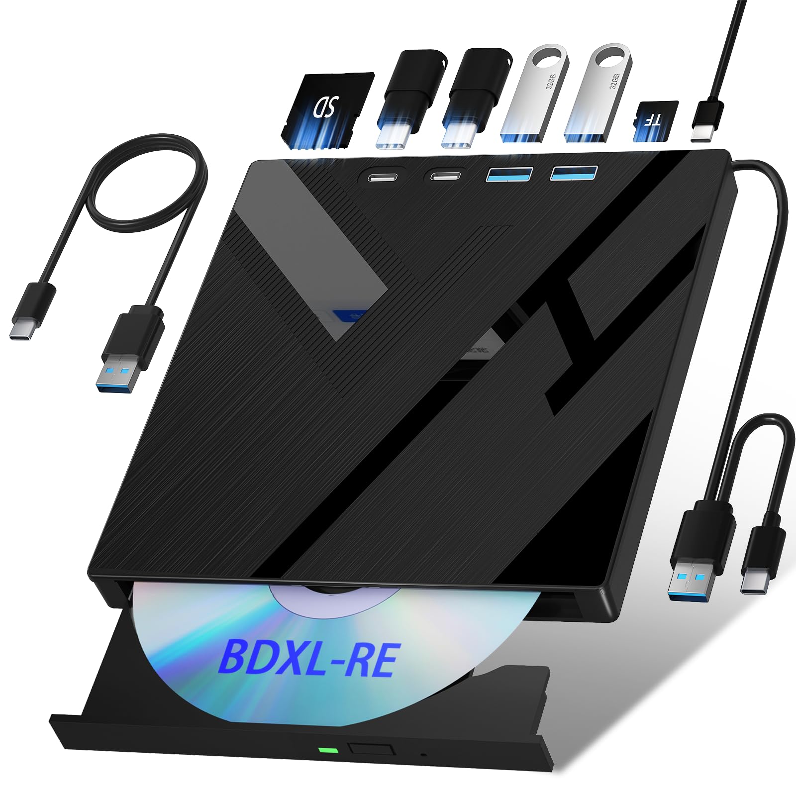 Wbacon 7 in 1 External Blu Ray Drive, External