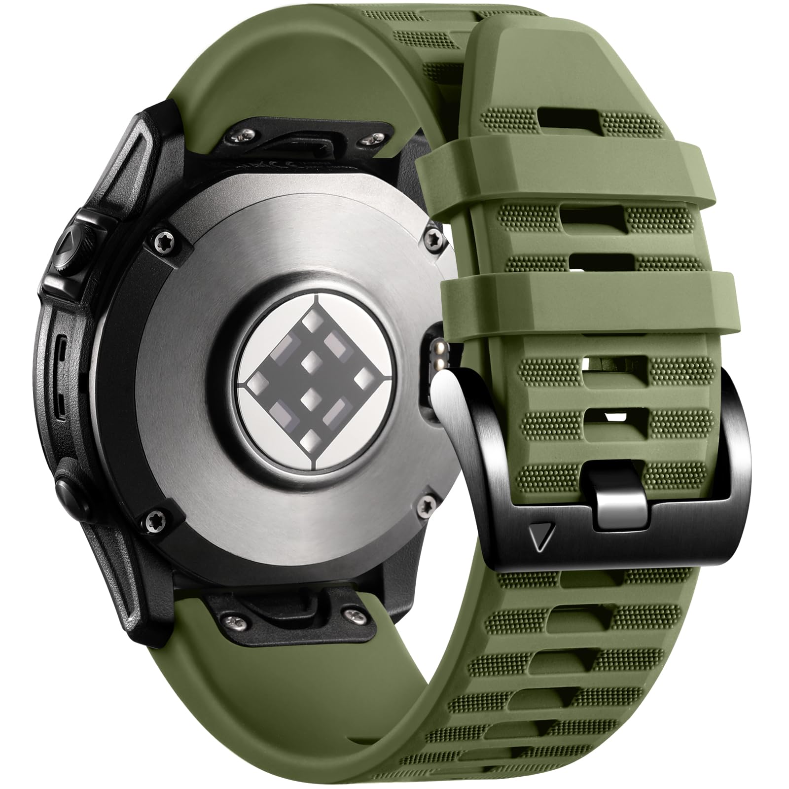 Laffav Compatible with Garmin Fenix 6 Pro/Fenix 6/Fenix 7/Fenix 7 Pro/Fenix 5/5 Plus Strap, Silicone QuickFit 22mm Replacement for Garmin Instinct/Approach S60/S62/Garmin Forerunner 945/935,Green