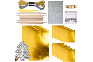 Foil Sheets For Craft, Gold Foil Sheets, Embossing Foils Kit, Silver Shiny Crafting Accessory, With Shimmer Engraving Art Emb