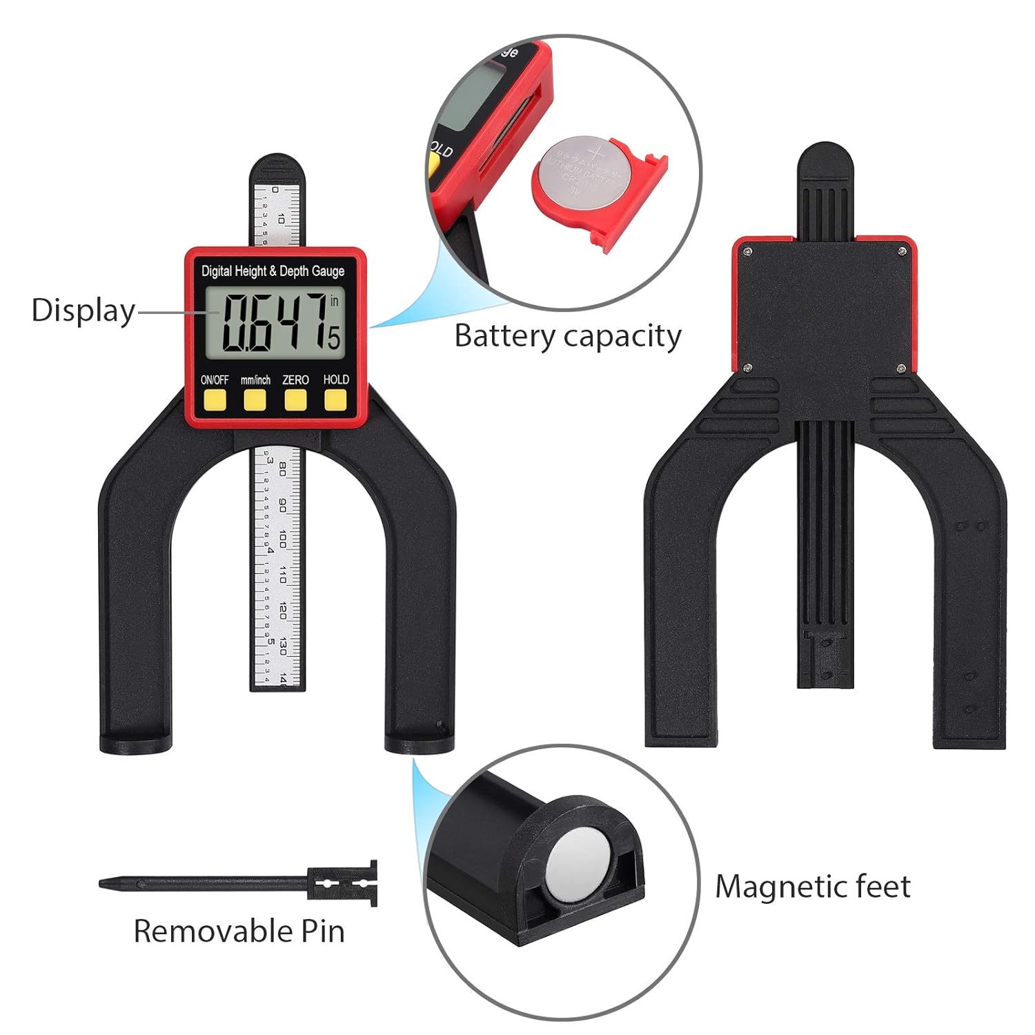 Proster 200mm 360°Angle Finder Data Hold LCD Angle Ruler One Key