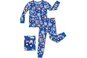 babee Reshinee Bamboo Viscose Toddler Pajamas Boys Girls Baby Animal Pjs Sets 12M-8Y Kids 2pcs Long-Sleeve Snug fit Sleepwear
