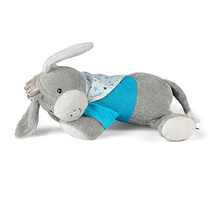 Sterntaler Schlaf-gut Figur Esel Erik mit integriertem Herztonmodul, Alter: Für Babys ab der Geburt, 30 cm, Grau