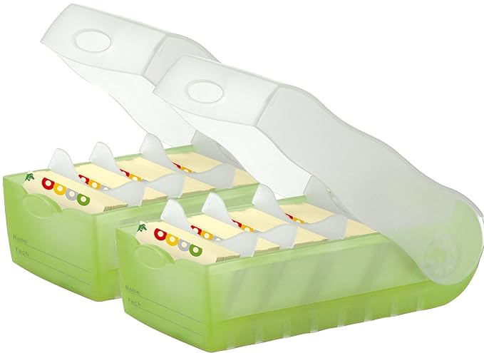 Lernkartei Croco, A8, 100 Karten, grün-transluzent, 2er-Sparpack