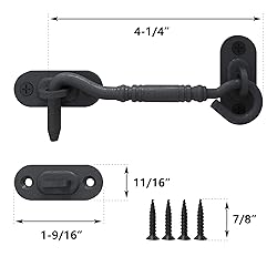 skysen 4” Privacy Hook Latch for Sliding Barn