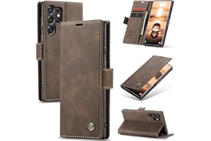 Phernykas Flip Wallet Case for Samsung Galaxy S23 Ultra, Leather Magnetic Folio Cover with Card Holder, Kickstand Durable - T
