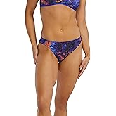 TYR - Women's Montipora Durafast Elite Classic Full Coverage Bikini Bottom, Purple/Orange,