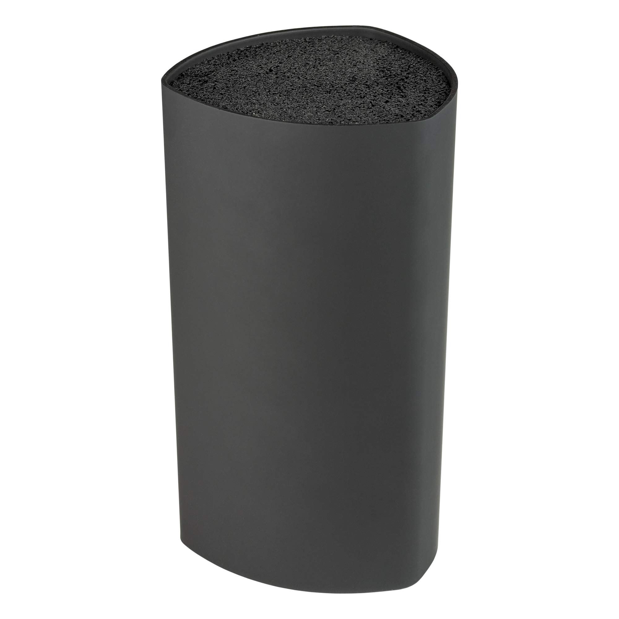 Grunwerg BLK-212BK Triangular Fibre Knife Block, Plastic, Black