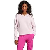 adidas Women's Essentials 3 Stripes French Terry V-Neck Sweatshirt