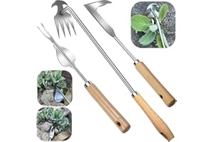 SEMIFRUT 3 Pack Stainless Steel Weeder Puller Tool,Patio Crack Weeder for Cracks,Pavers,Driveways,Moss Removal,Crevice Weeding Digger Tool,Uprooting Weeding Tool for Planting,Weeding