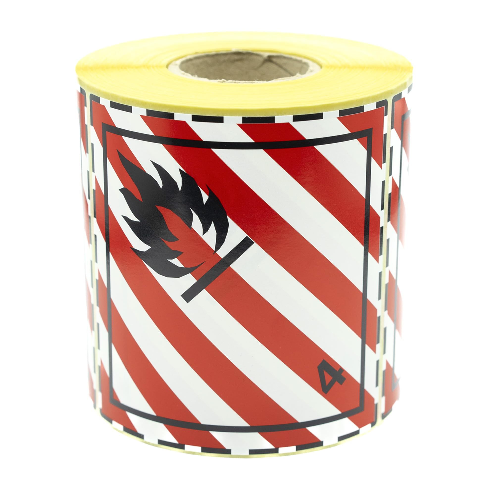 MD Labels 500 Dangerous Goods Labels Class 4.1 - Flammable Solid Materials ADR 100 x 100 mm