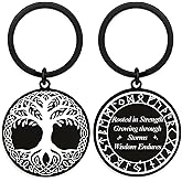 Hewonnn Yggdrasil Viking Gifts for Men Women - Tree of Life Viking Keychain - Norse Mythology Gifts for Vikings - Inspirational Tree of Life Gifts