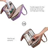 BAGSMART Large Hanging Toiletry Bag Purple Cosmetic Organizer 28x19x8cm view 7