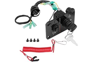 Single Key Switch Panel 704-82570-12-00 12V Marine Grade Replacement for Outboard Yacht, Cold- Canada, Easy Install with Scre
