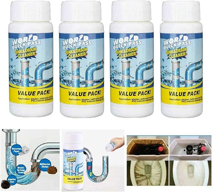 4PACK Powerful Sink and Drain Cleaner 
