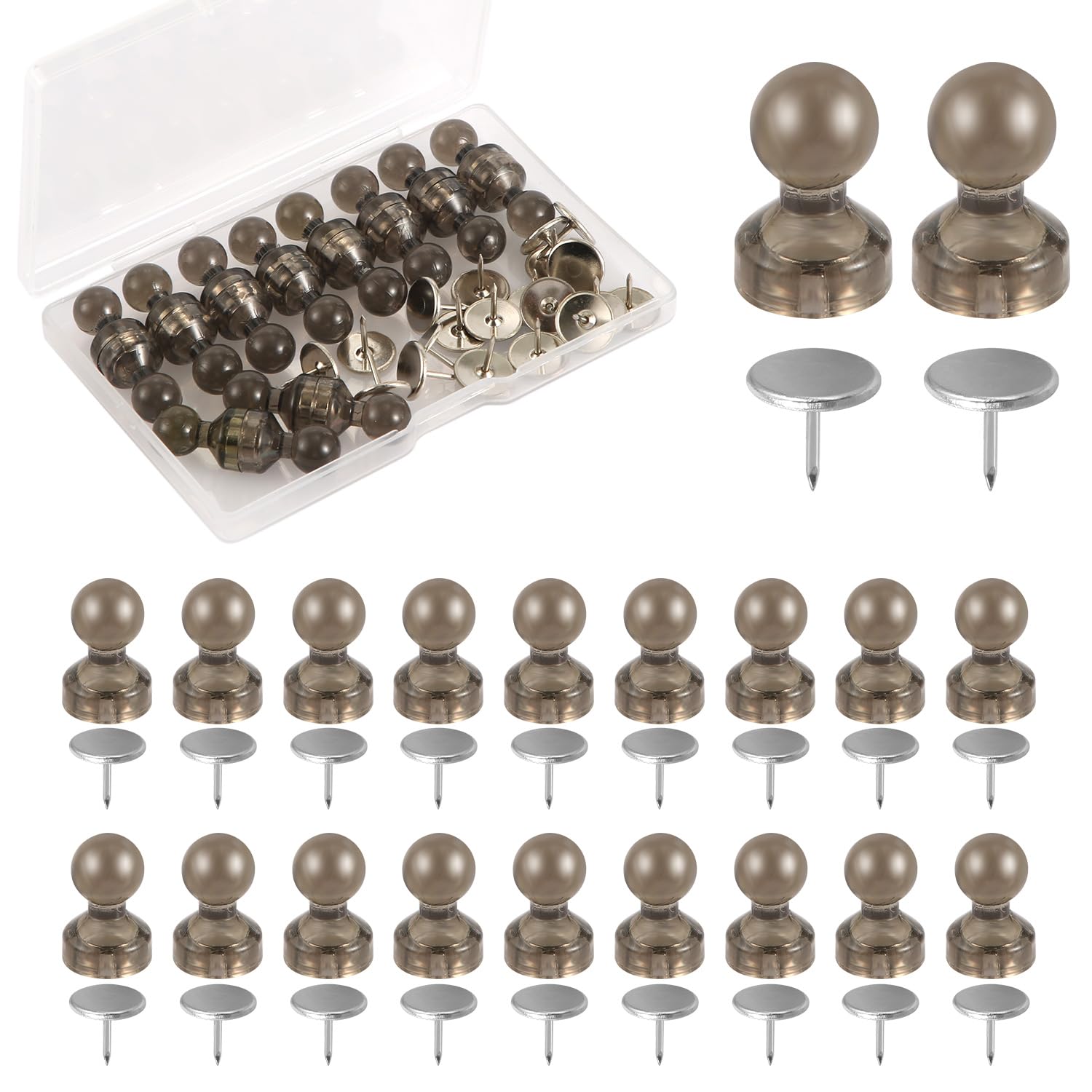 20 Sets Magnetic Pushpins, Thumb Tacks for Wall Magnet Thumbtacks Push Pins for Bulletin Board Magnetacks for Hanging Poster Picture Home Office School Supplies