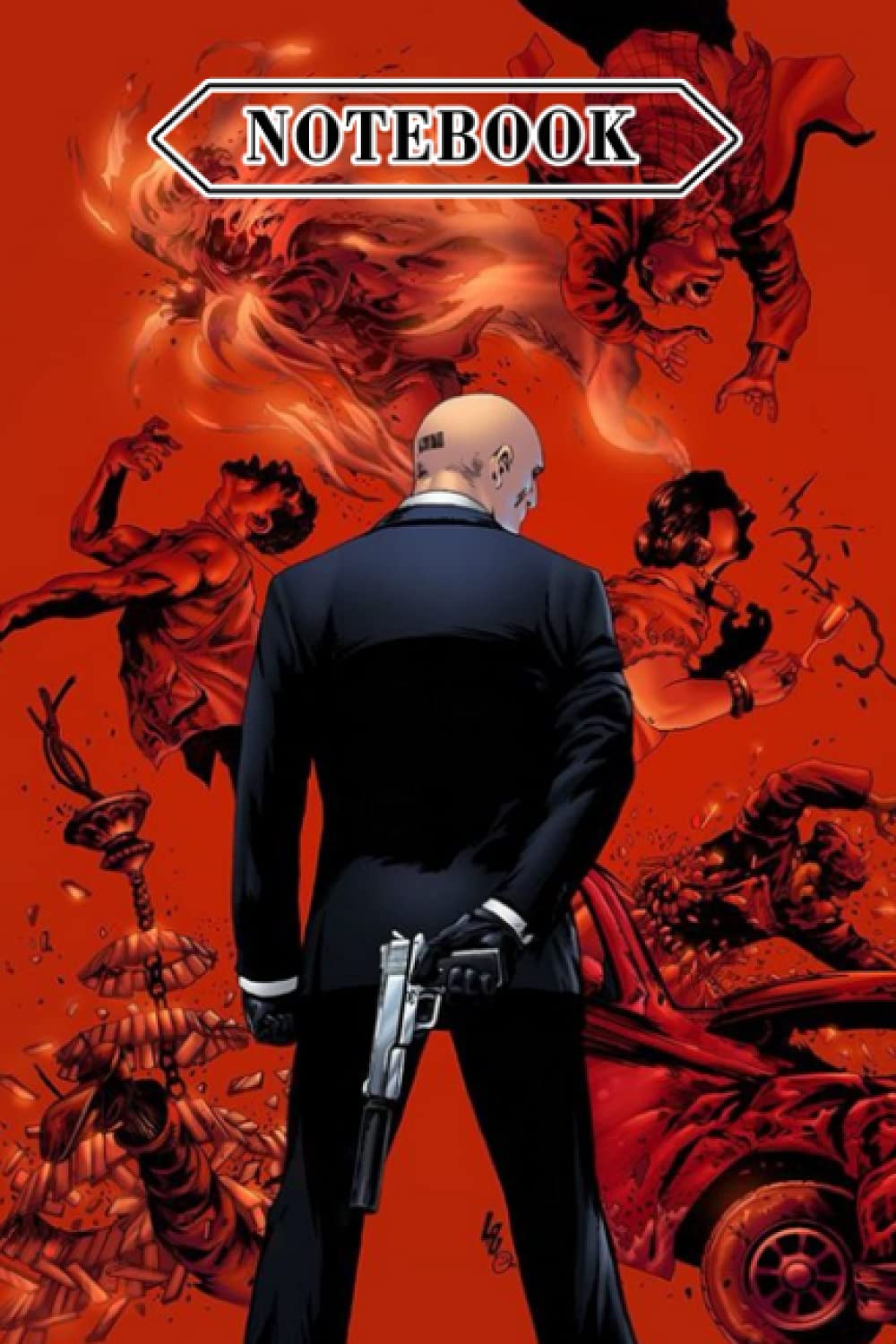 Notebook: hitman agent 47, Journal 6 x 9, 100 Page Blank Lined Paperback Journal/Composition Notebook/Diary