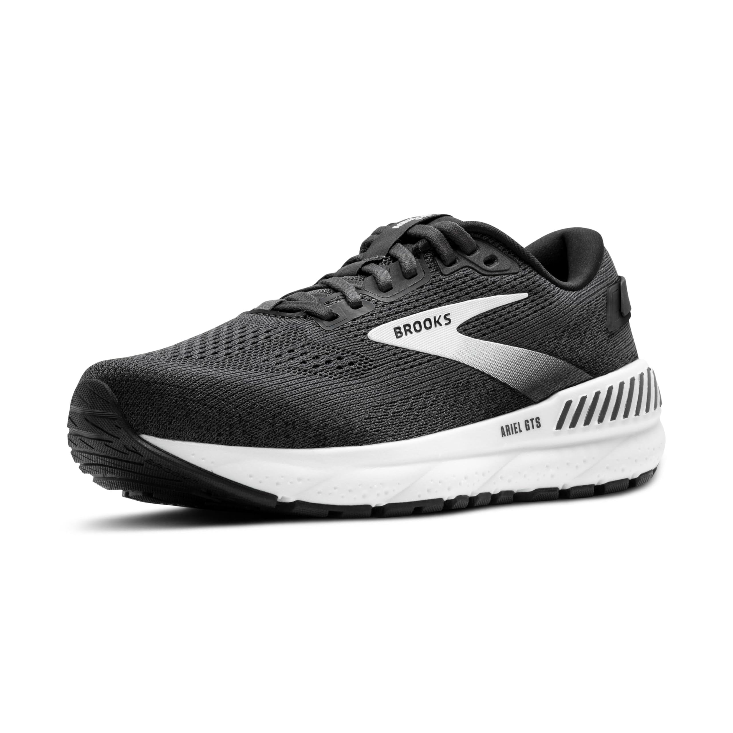 Brooks Women’s Ariel GTS 24 Supportive Running & Walking Shoe - Ebony/Black/White - 8.5 X-Wide Image