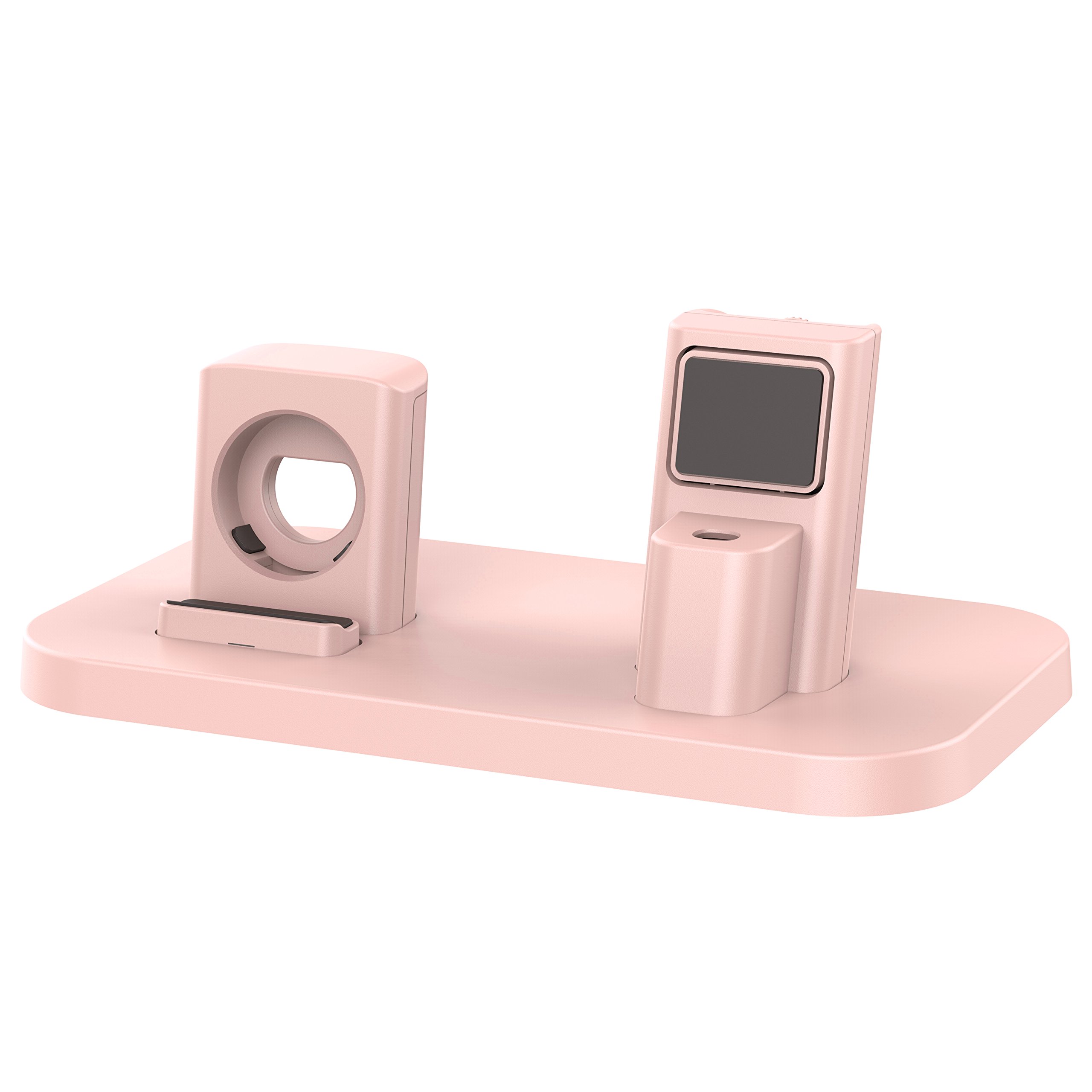 Apple Watch Stand, BEACOO Charging stand Dock Station -- Support Apple Watch NightStand Mode and iPhone 7/7 plus/SE/5s/6S/PLUS with Various Case (Pink Sand)