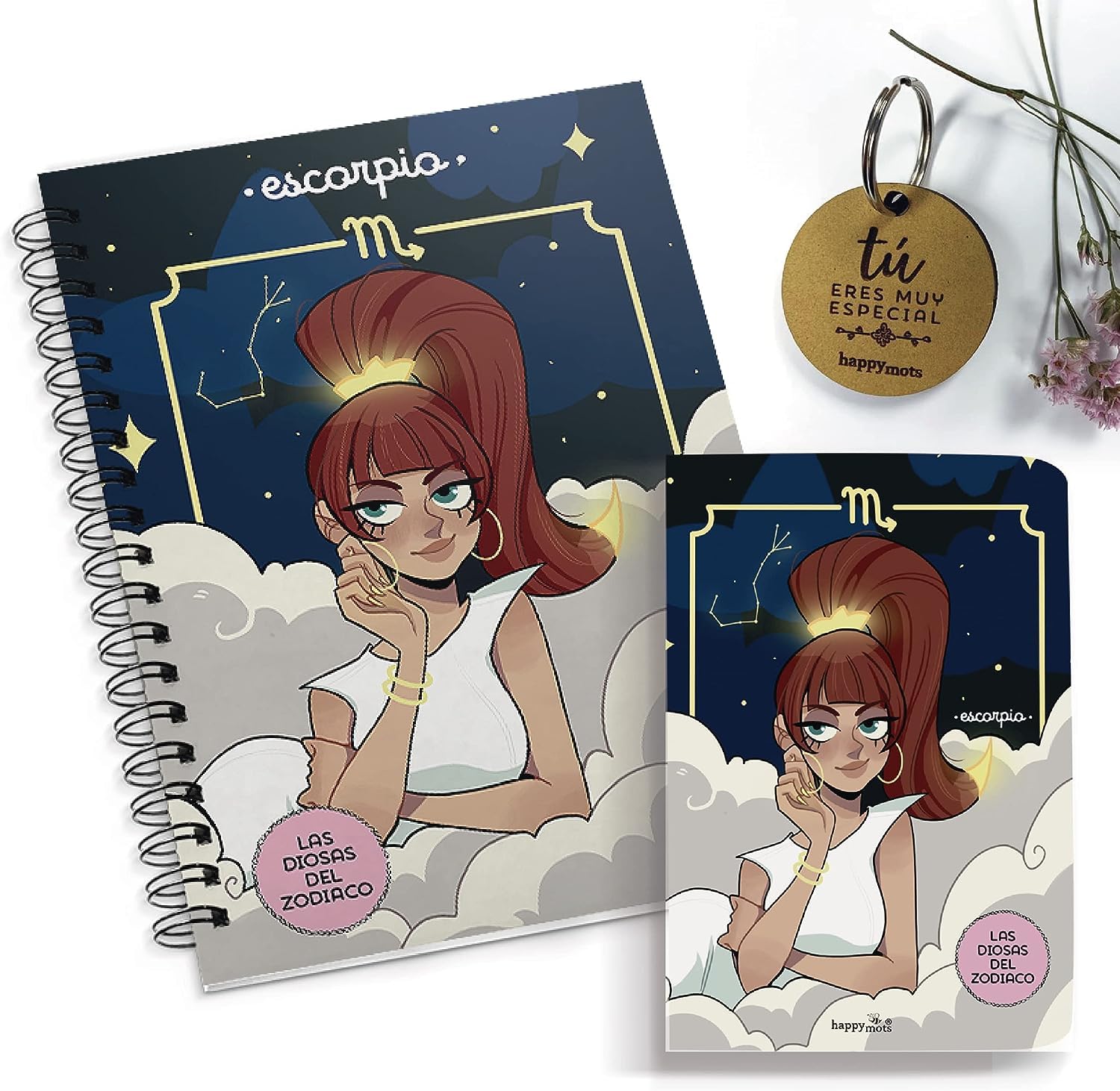 HappyMots - Horoscope Gift Box Pack | A5 Notebook + A6 Notebook + Keyring You are Special | Zodiac Sign: SCORPIO | Original Gift to Surprise