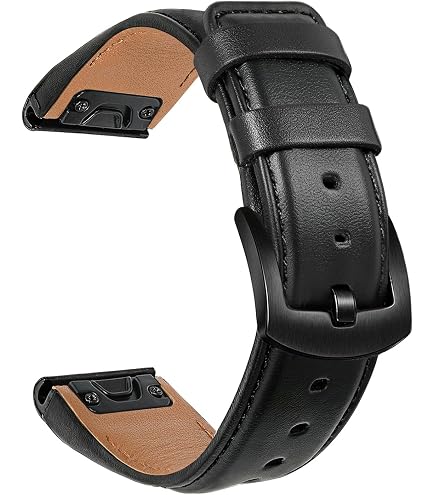純正 Garmin Quickfit Chestnut Leather 22mm Amazon.com: Garmin QuickFit 22 Watch Band - Chestnut Leather
