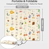 Hibtn Baby Play Mat 150x180cm Foldable Reversible Waterproof Foam view 2