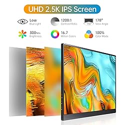ForHelp 2.5k Portable Monitor 16inch 2560X1600 USB