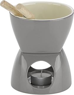 Kela Schokoladenfondue-Set, Leonia, 4-tlg., Keramik, 2 Personen, 400 ml, 12421