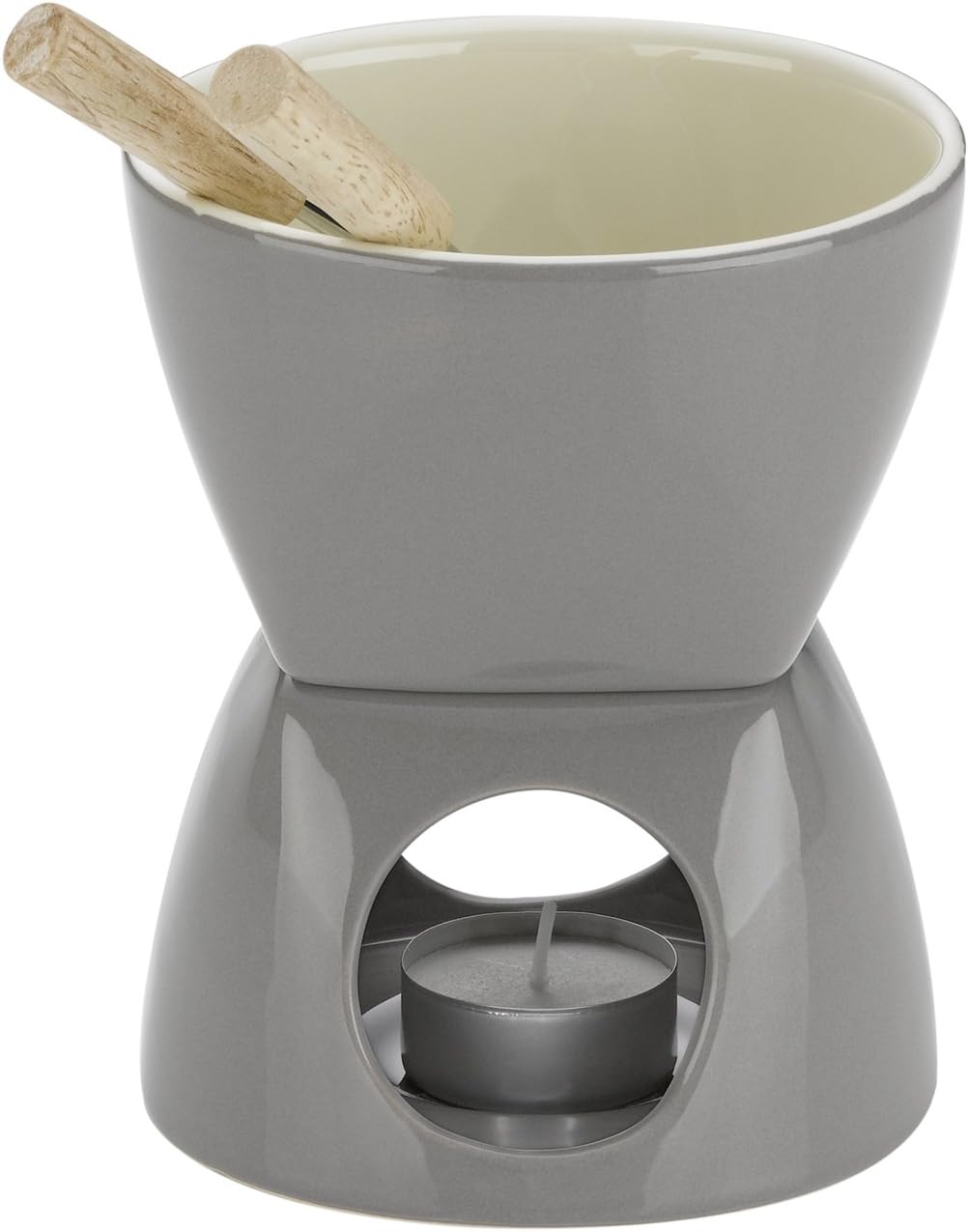 Kela Schokoladenfondue-Set, Leonia, 4-tlg., Keramik, 2 Personen, 400 ml, 12421