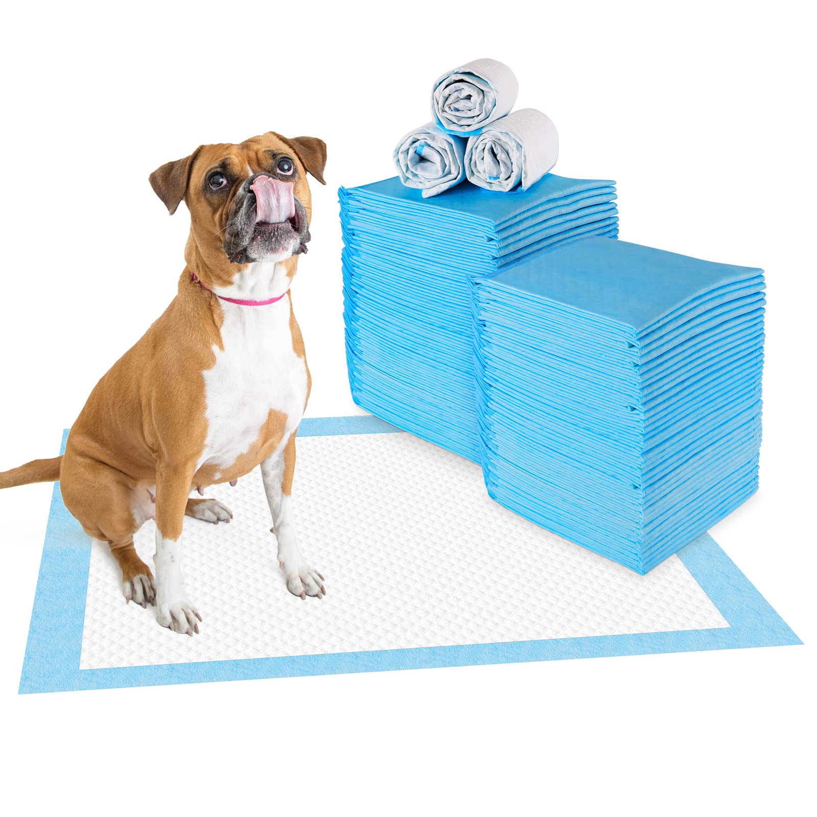 RCruning-EU 50 PACK Puppy Training Pads for Dog Pet Pee Absorbent Toilet Pee Wee Mat Anti Slip Leakproof (60 * 45CM)