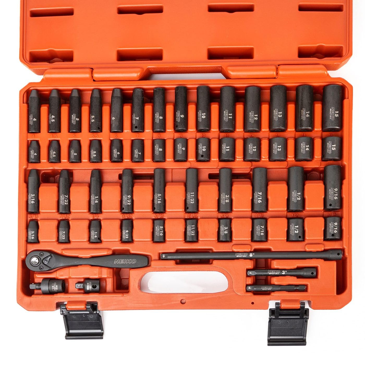 NEIKO 02437A 1/4 Drive Impact Socket Set 54 Piece