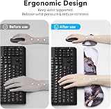 ZIBLY Wrist Rest Keyboard and Mouse Set Non-Slip Ergonomic Memory Foam view 3