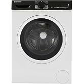 West Bend Washer Compact Front Load Washing Machine with 15 Wash Cycles, LED Display, See-Through Door, Stackable and Space-Saving Design, for Apartments, RVs, and Small Spaces, 2.2 Cu.Ft., White