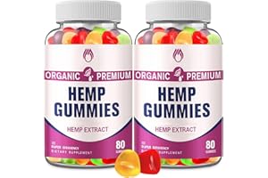 MSLOTAL Hemp Gummies for Sleep,Anxiety,Pain High Potency Hemp Supplement Edible Bear Gummy for Adults Extra Strength Pure Natural Hemp Oil Extract Vegan (2 Packs)