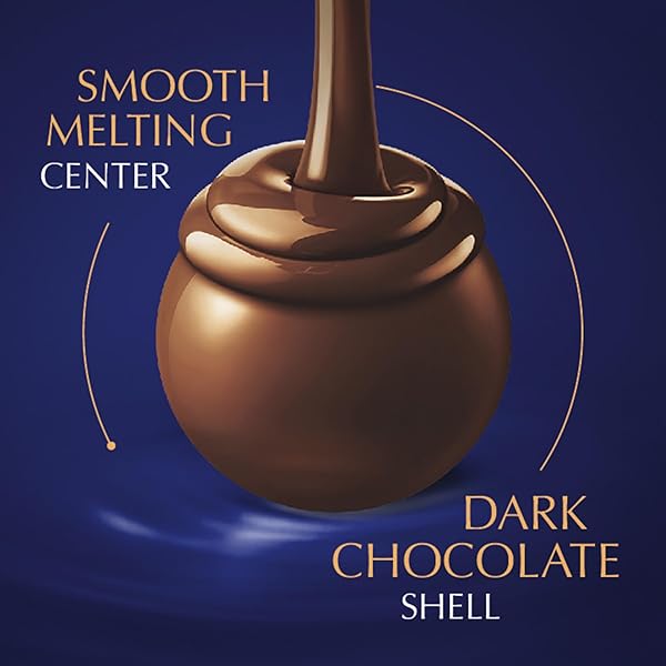 LINDT LINDOR ASSORTED DARK CHOCOLATE CANDY TRUFFLES, ASSORTED CHOCOLATE WITH SMOOTH, MELTING TRUFFLE CENTER, 15.2 OZ. BAG