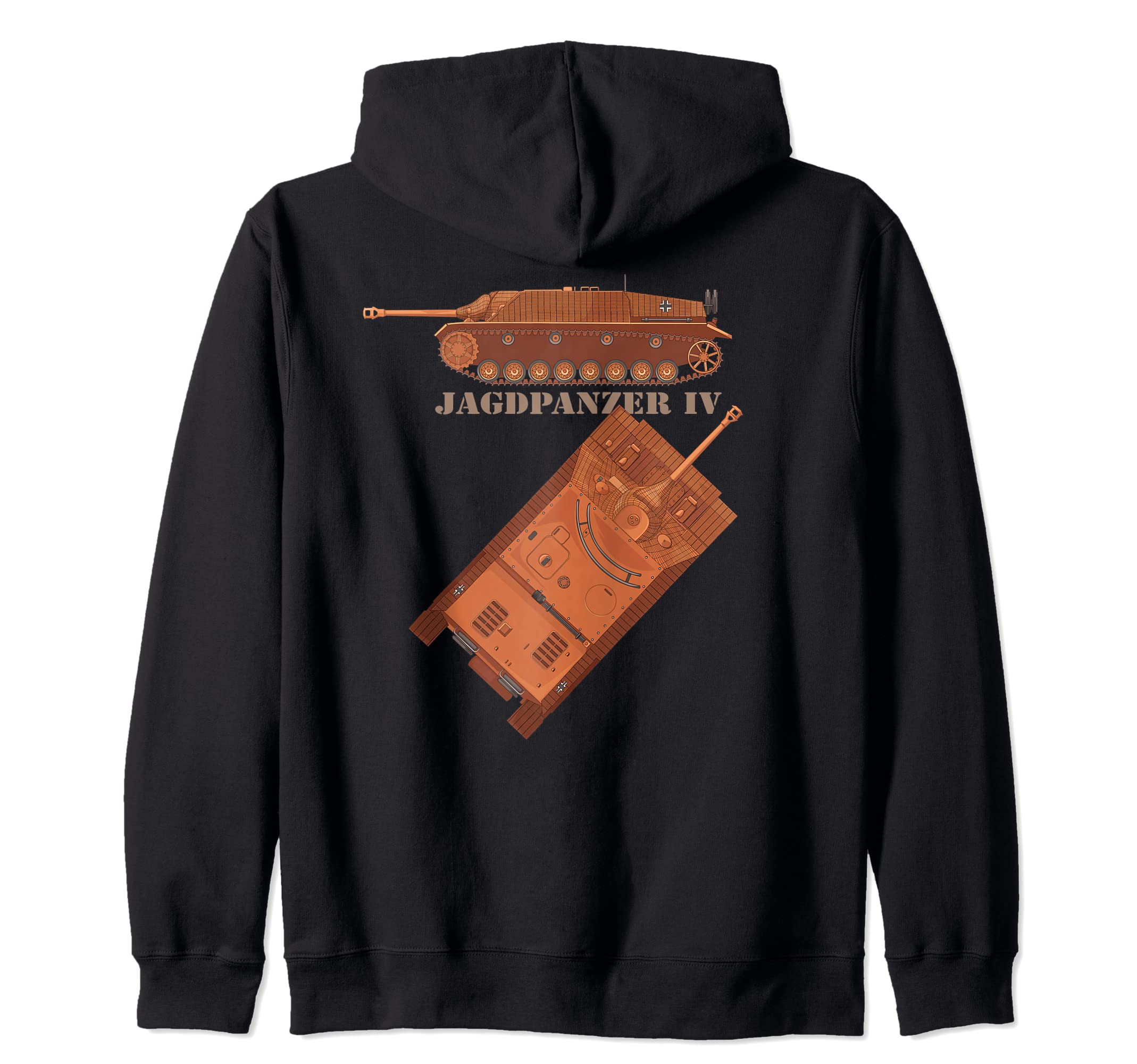 Jagdpanzer IV German military WW2 Tank Destroyer Diagram Zip Hoodie