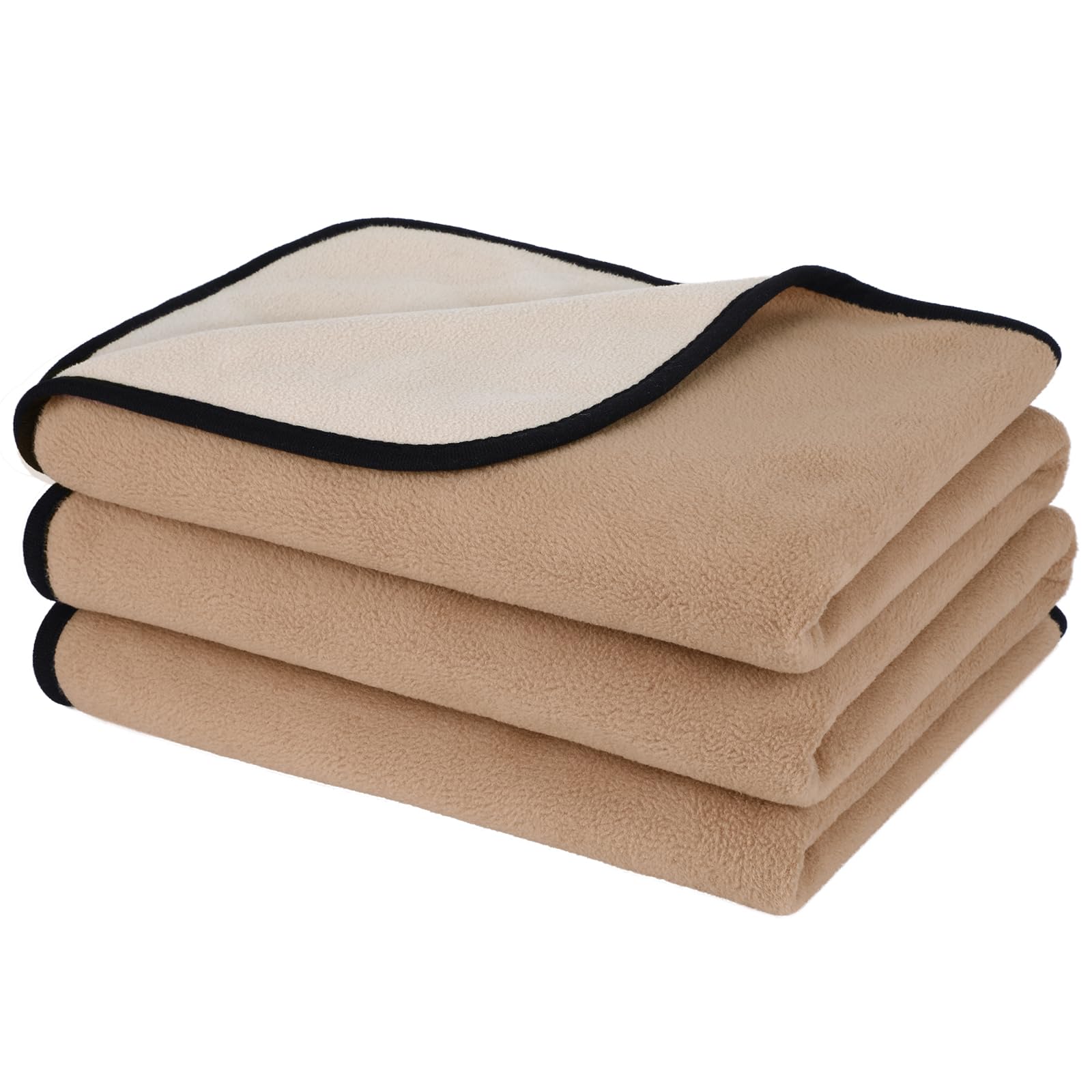 PETTOM Dog Blanket Waterproof Washable Reversible Polar Fleece Pet Throw Dog Blankets for Medium Large Dogs, Protects Sofa Bed, Fluffy Soft Plush Throws 152 x 127 cm (60 x 50 in)