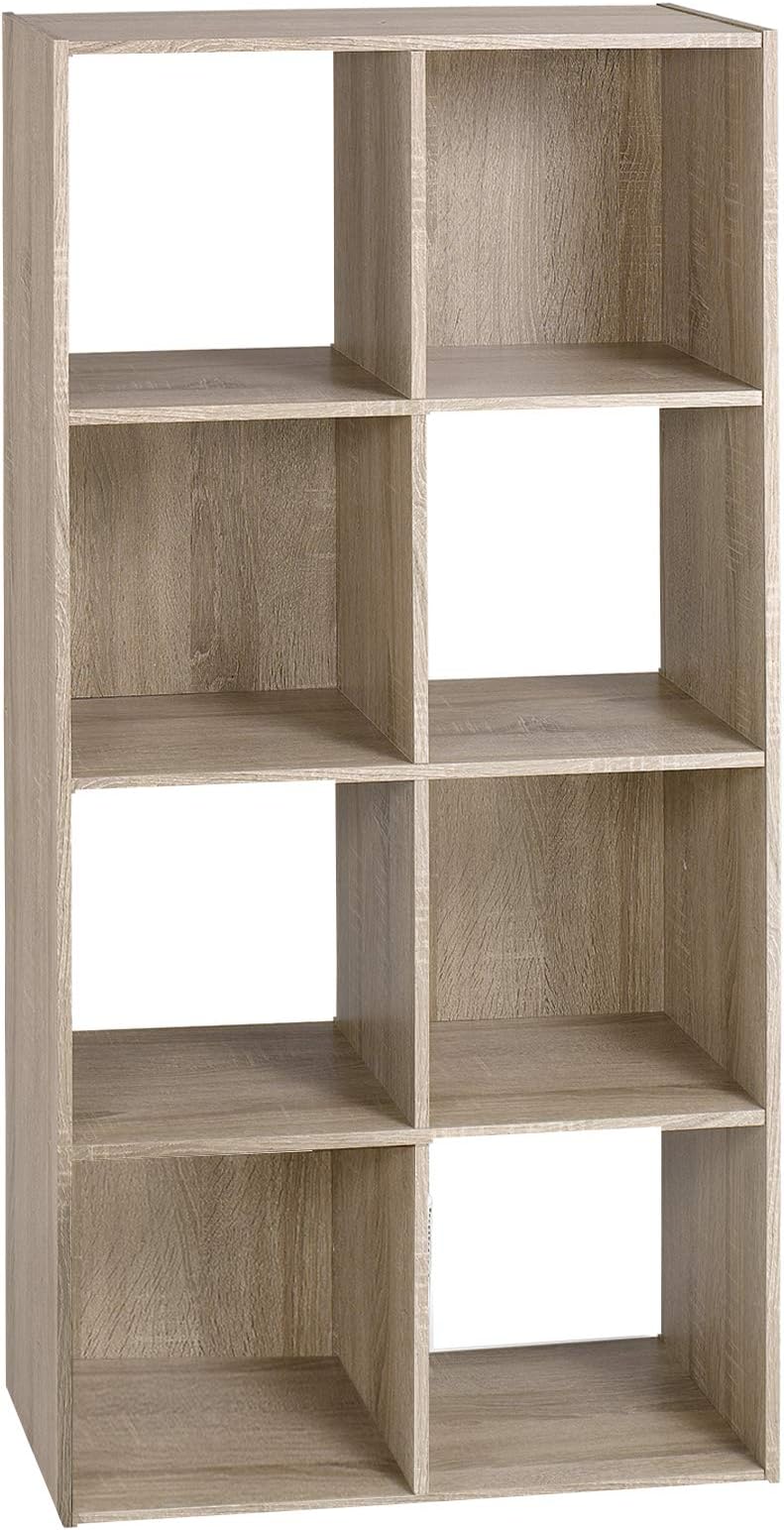 Alsapan Compo 4 x 2 Cube Unit with Melamine, 122.3 x 61.5 x 29.5 cm, Oak Finish