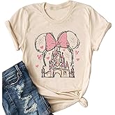 Magical Shirt for Women Castle Graphic Tee Magic Kingdom T Shirt Cute Holiday Vacation Shirt Short Sleeve Casual Tops