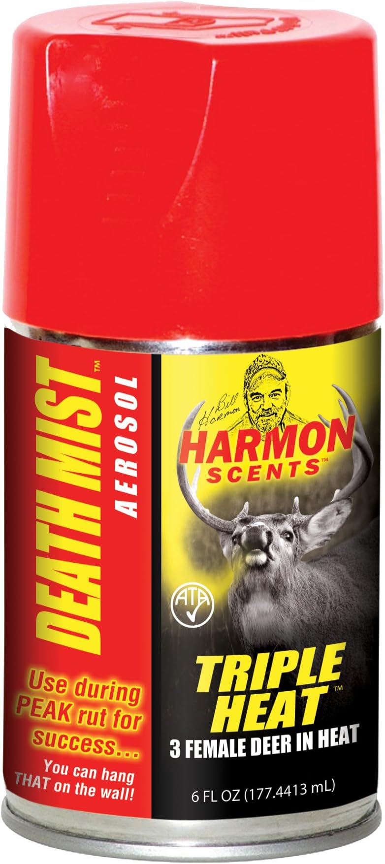 Harmon Scents - Triple Heat Female In Heat Death Mist - HTHDM - Hunting Scents - Aerosol Spray - 6 Ounces - Whitetail Urines - Deer Lure - Whitetail Attractant - Doe Estrous