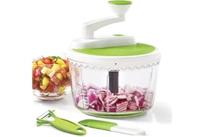 Starfrit 2 Speed PRO Food Processor - Chop, Whip and More! Ideal for Salsa, Baby Food, Hummus, Dips, Dressings, Sauces, Whipp