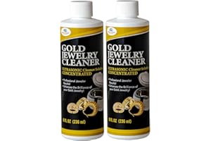 NORTHWEST ENTERPRISES Ultrasonic Cleaner Solution for Gold Jewelry Cleaning. Concentrated for use in Sonic and Ultrasonic Machines (2 pack)