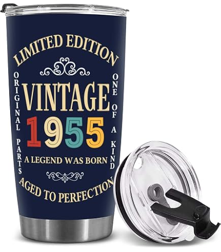 70th Birthday Tumbler For Women – 40 Oz Insulated Cup, 1955 Themed Gift With Straw & Brush - View #13