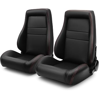2 X TANAKA TAN PVC LEATHER RACING SEATS RECLINABLE + SLIDERS FITS FOR MITSUBISHI 2 X TANAKA TAN PVC LEATHER RACING SEATS RECLINABLE + SLIDERS FITS FOR MITSUBISHI